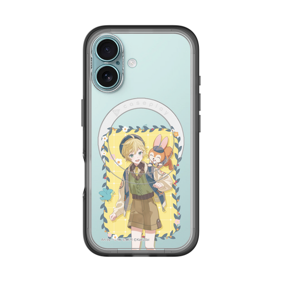 スリムプロテクションプレミアムケース with MagSafe［ 初音ミク×クッピーラムネ - 鏡音レン×クッピー - 等身イラスト1 ］