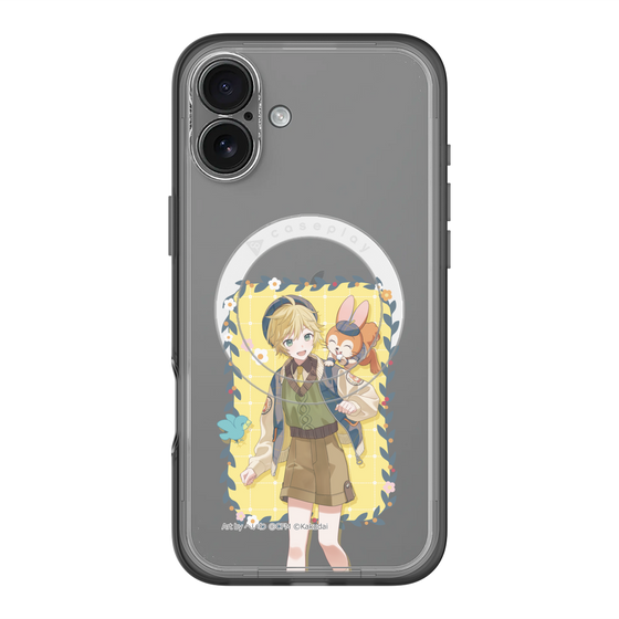 スリムプロテクションプレミアムケース with MagSafe［ 初音ミク×クッピーラムネ - 鏡音レン×クッピー - 等身イラスト1 ］