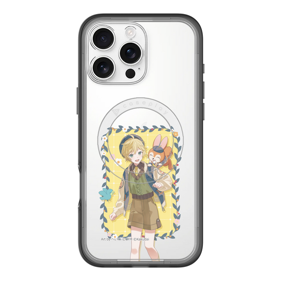 スリムプロテクションプレミアムケース with MagSafe［ 初音ミク×クッピーラムネ - 鏡音レン×クッピー - 等身イラスト1 ］
