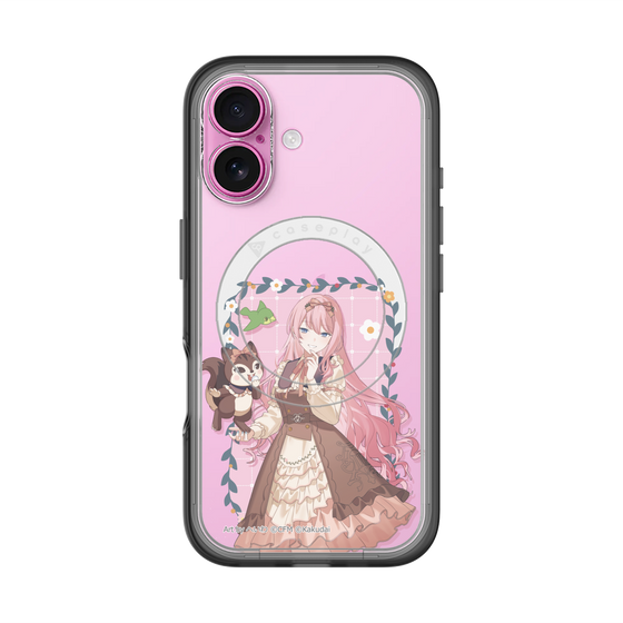 スリムプロテクションプレミアムケース with MagSafe［ 初音ミク×クッピーラムネ - 巡音ルカ×ラム - 等身イラスト1 ］