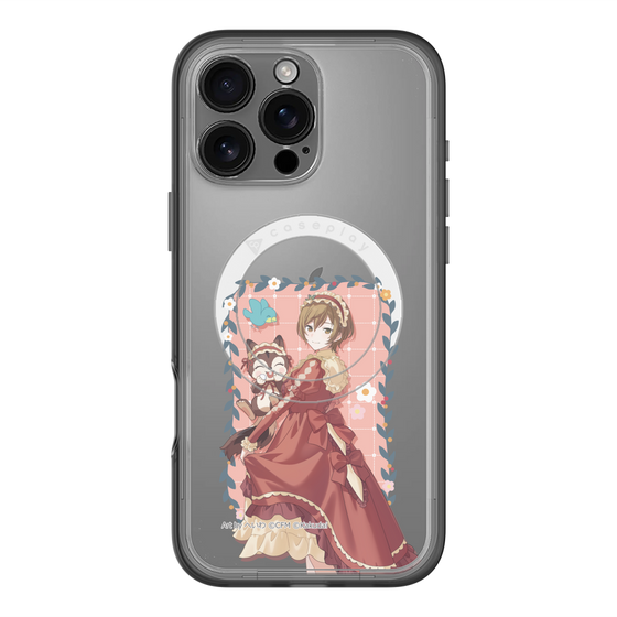 スリムプロテクションプレミアムケース with MagSafe［ 初音ミク×クッピーラムネ - MEIKO×ラム - 等身イラスト1 ］