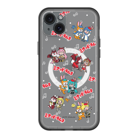 スリムプロテクションプレミアムケース with MagSafe［ 初音ミク×クッピーラムネ - 総柄 ］