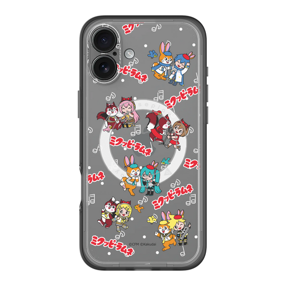スリムプロテクションプレミアムケース with MagSafe［ 初音ミク×クッピーラムネ - 総柄 ］