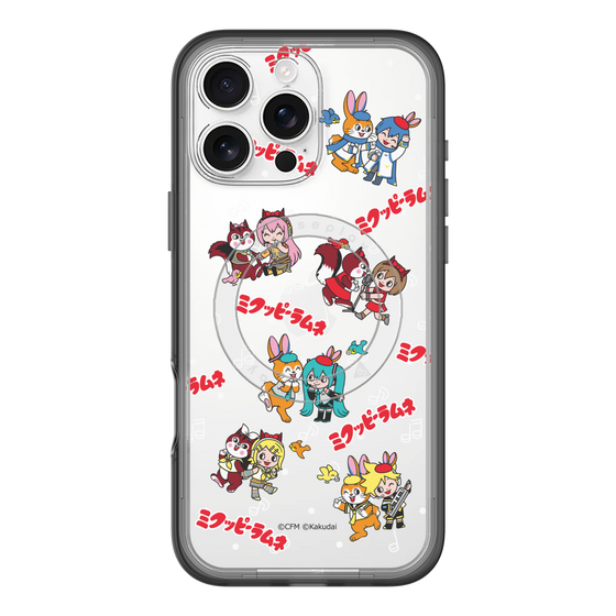 スリムプロテクションプレミアムケース with MagSafe［ 初音ミク×クッピーラムネ - 総柄 ］