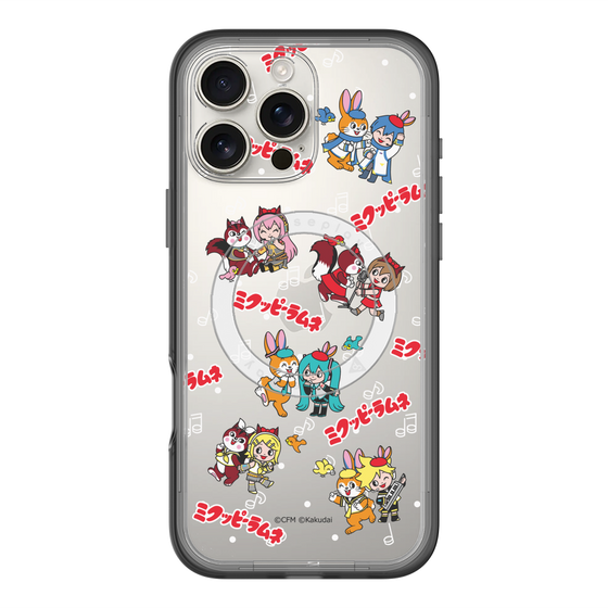 スリムプロテクションプレミアムケース with MagSafe［ 初音ミク×クッピーラムネ - 総柄 ］