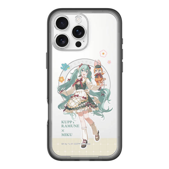 スリムプロテクションプレミアムケース with MagSafe［ 初音ミク×クッピーラムネ - 初音ミク×クッピー - 等身イラスト2 ］
