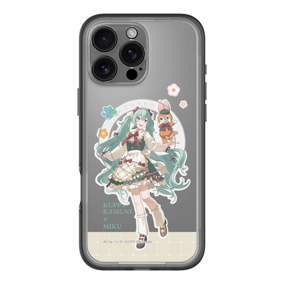 スリムプロテクションプレミアムケース with MagSafe［ 初音ミク×クッピーラムネ - 初音ミク×クッピー - 等身イラスト2 ］