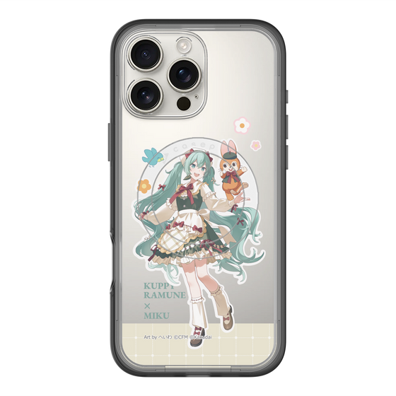 スリムプロテクションプレミアムケース with MagSafe［ 初音ミク×クッピーラムネ - 初音ミク×クッピー - 等身イラスト2 ］