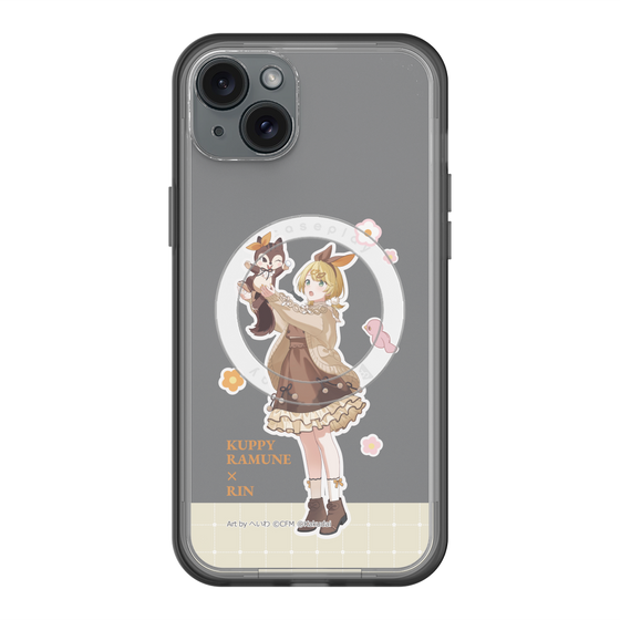 スリムプロテクションプレミアムケース with MagSafe［ 初音ミク×クッピーラムネ - 鏡音リン×ラム - 等身イラスト2 ］