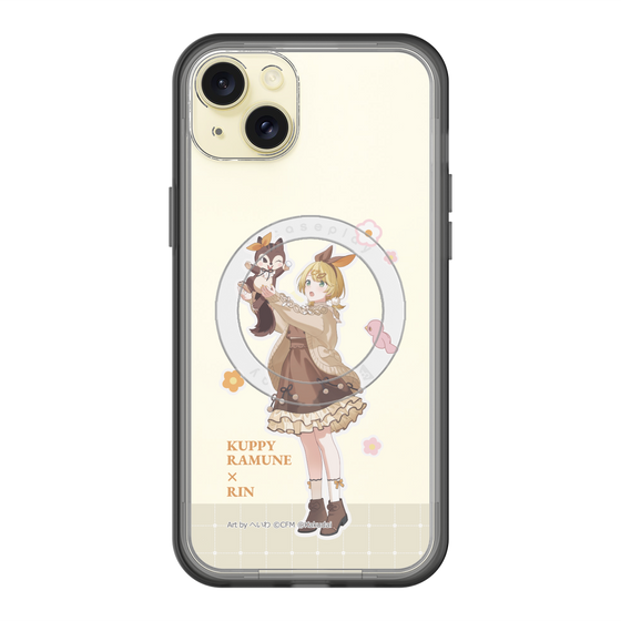 スリムプロテクションプレミアムケース with MagSafe［ 初音ミク×クッピーラムネ - 鏡音リン×ラム - 等身イラスト2 ］