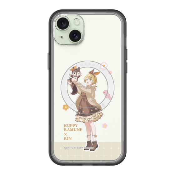 スリムプロテクションプレミアムケース with MagSafe［ 初音ミク×クッピーラムネ - 鏡音リン×ラム - 等身イラスト2 ］