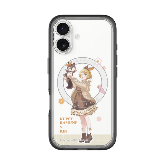 スリムプロテクションプレミアムケース with MagSafe［ 初音ミク×クッピーラムネ - 鏡音リン×ラム - 等身イラスト2 ］