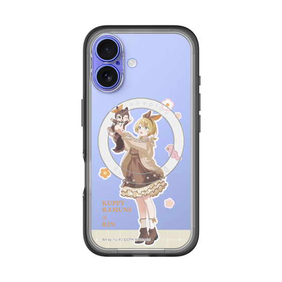 スリムプロテクションプレミアムケース with MagSafe［ 初音ミク×クッピーラムネ - 鏡音リン×ラム - 等身イラスト2 ］