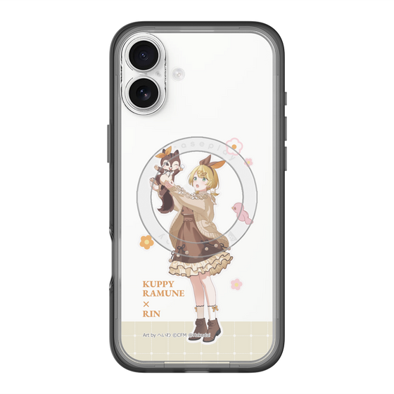 スリムプロテクションプレミアムケース with MagSafe［ 初音ミク×クッピーラムネ - 鏡音リン×ラム - 等身イラスト2 ］