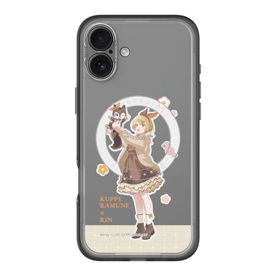 スリムプロテクションプレミアムケース with MagSafe［ 初音ミク×クッピーラムネ - 鏡音リン×ラム - 等身イラスト2 ］