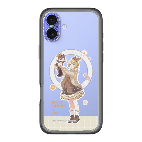 スリムプロテクションプレミアムケース with MagSafe［ 初音ミク×クッピーラムネ - 鏡音リン×ラム - 等身イラスト2 ］