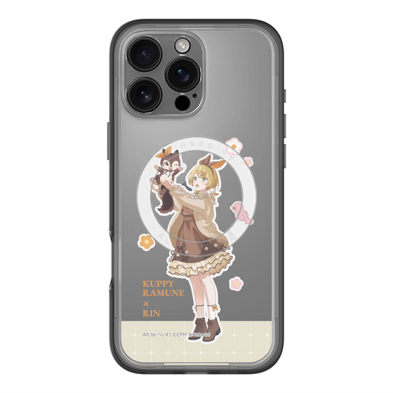 スリムプロテクションプレミアムケース with MagSafe［ 初音ミク×クッピーラムネ - 鏡音リン×ラム - 等身イラスト2 ］