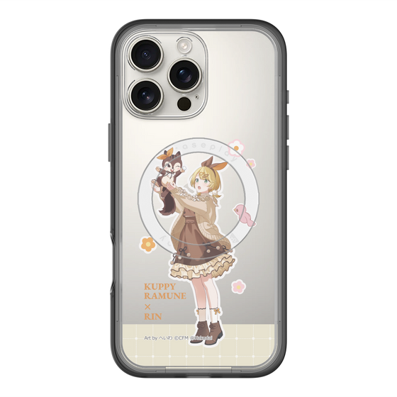 スリムプロテクションプレミアムケース with MagSafe［ 初音ミク×クッピーラムネ - 鏡音リン×ラム - 等身イラスト2 ］
