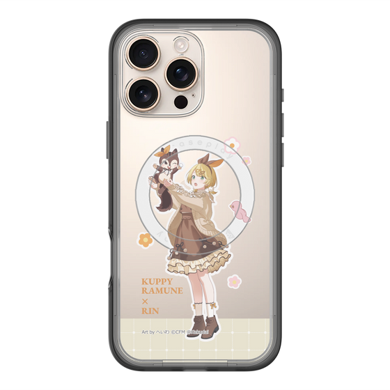 スリムプロテクションプレミアムケース with MagSafe［ 初音ミク×クッピーラムネ - 鏡音リン×ラム - 等身イラスト2 ］
