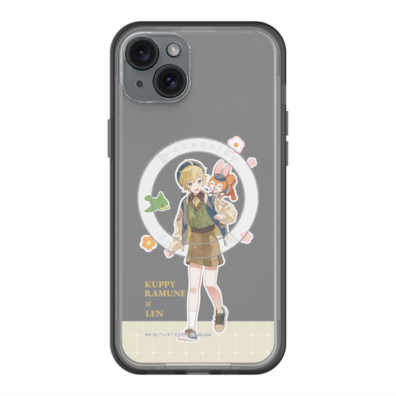 スリムプロテクションプレミアムケース with MagSafe［ 初音ミク×クッピーラムネ - 鏡音レン×クッピー - 等身イラスト2 ］