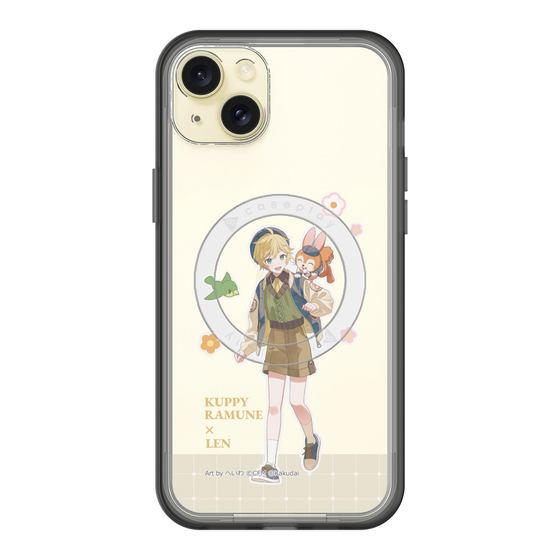 スリムプロテクションプレミアムケース with MagSafe［ 初音ミク×クッピーラムネ - 鏡音レン×クッピー - 等身イラスト2 ］