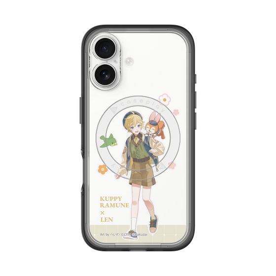 スリムプロテクションプレミアムケース with MagSafe［ 初音ミク×クッピーラムネ - 鏡音レン×クッピー - 等身イラスト2 ］