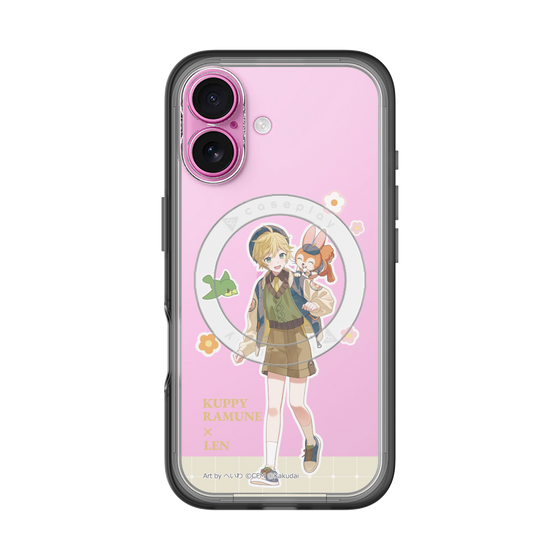 スリムプロテクションプレミアムケース with MagSafe［ 初音ミク×クッピーラムネ - 鏡音レン×クッピー - 等身イラスト2 ］