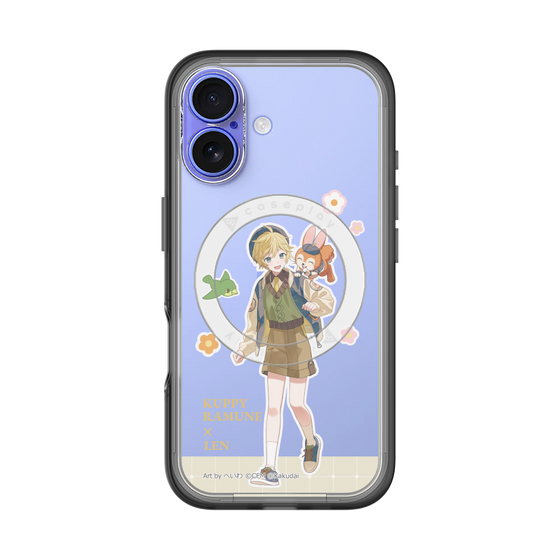 スリムプロテクションプレミアムケース with MagSafe［ 初音ミク×クッピーラムネ - 鏡音レン×クッピー - 等身イラスト2 ］