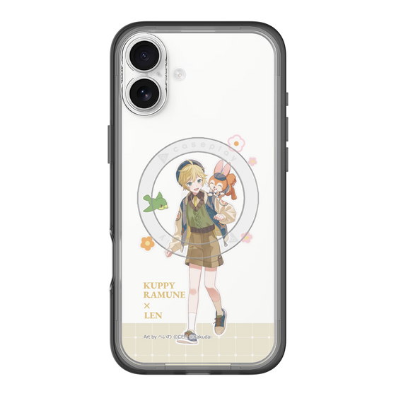 スリムプロテクションプレミアムケース with MagSafe［ 初音ミク×クッピーラムネ - 鏡音レン×クッピー - 等身イラスト2 ］