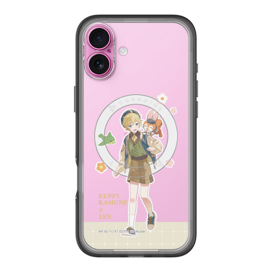 スリムプロテクションプレミアムケース with MagSafe［ 初音ミク×クッピーラムネ - 鏡音レン×クッピー - 等身イラスト2 ］