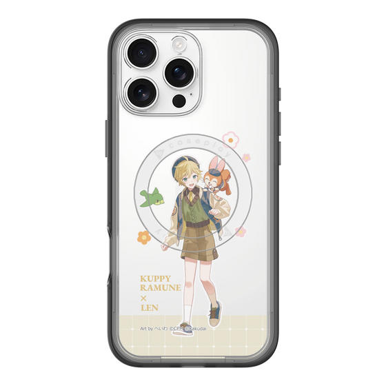 スリムプロテクションプレミアムケース with MagSafe［ 初音ミク×クッピーラムネ - 鏡音レン×クッピー - 等身イラスト2 ］
