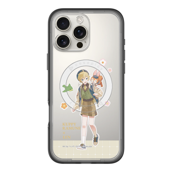 スリムプロテクションプレミアムケース with MagSafe［ 初音ミク×クッピーラムネ - 鏡音レン×クッピー - 等身イラスト2 ］