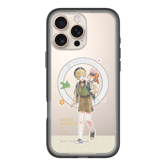 スリムプロテクションプレミアムケース with MagSafe［ 初音ミク×クッピーラムネ - 鏡音レン×クッピー - 等身イラスト2 ］