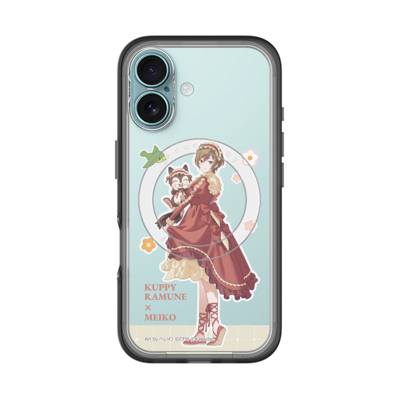 スリムプロテクションプレミアムケース with MagSafe［ 初音ミク×クッピーラムネ - MEIKO×ラム - 等身イラスト2 ］