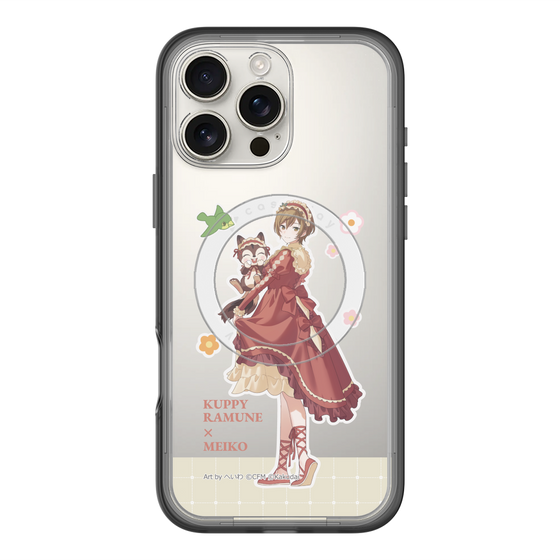 スリムプロテクションプレミアムケース with MagSafe［ 初音ミク×クッピーラムネ - MEIKO×ラム - 等身イラスト2 ］