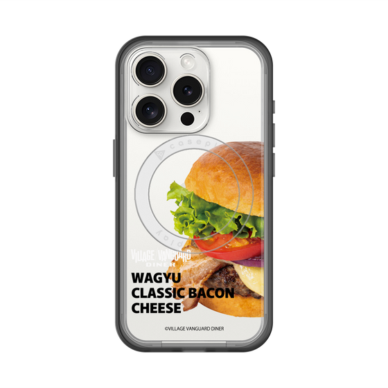 スリムプロテクションプレミアムケース with MagSafe［ ヴィレッジヴァンガードダイナー - 和牛クラシックベーコンチーズバーガー ］