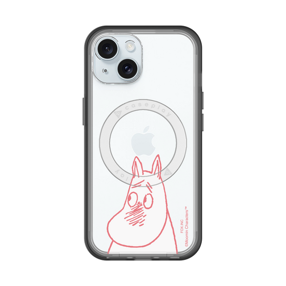 スリムプロテクションプレミアムケース with MagSafe［ MOOMIN - Blushing face ］