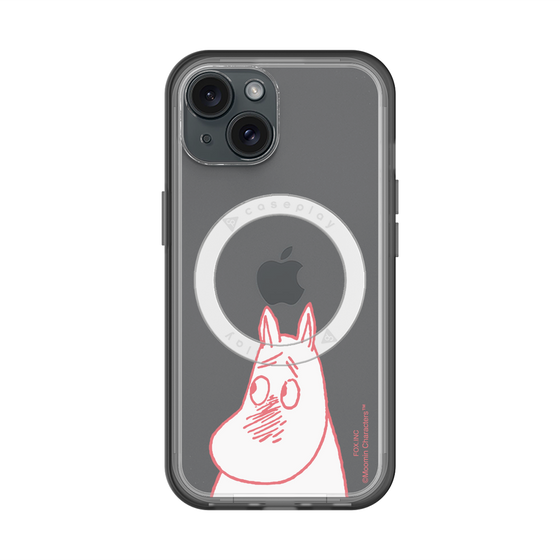 スリムプロテクションプレミアムケース with MagSafe［ MOOMIN - Blushing face ］