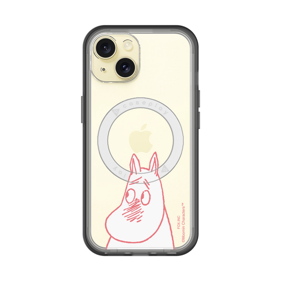 スリムプロテクションプレミアムケース with MagSafe［ MOOMIN - Blushing face ］
