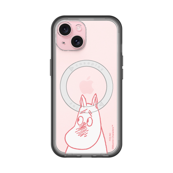 スリムプロテクションプレミアムケース with MagSafe［ MOOMIN - Blushing face ］
