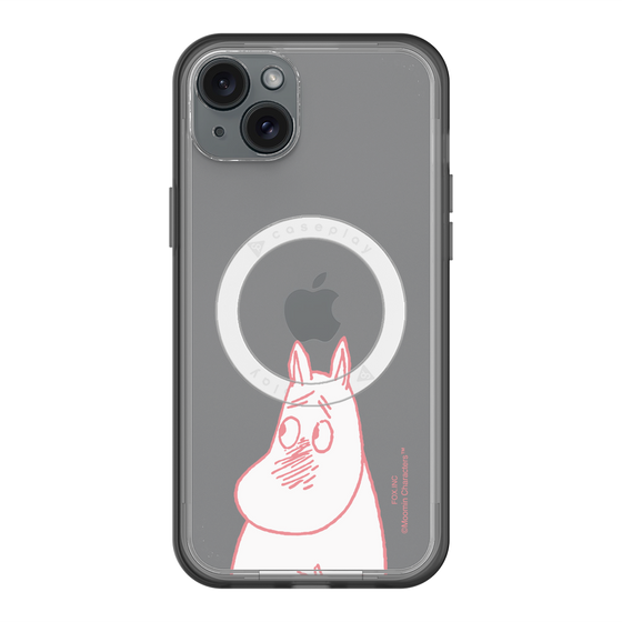 スリムプロテクションプレミアムケース with MagSafe［ MOOMIN - Blushing face ］