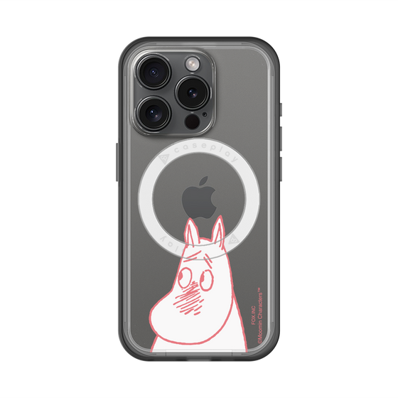 スリムプロテクションプレミアムケース with MagSafe［ MOOMIN - Blushing face ］