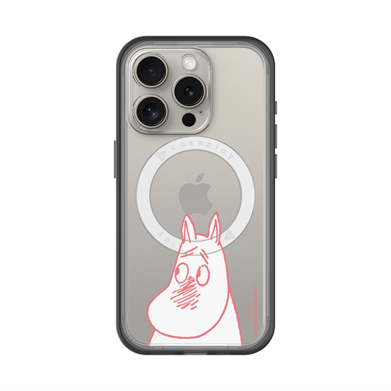 スリムプロテクションプレミアムケース with MagSafe［ MOOMIN - Blushing face ］