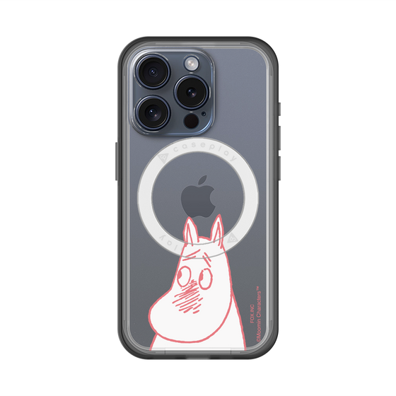 スリムプロテクションプレミアムケース with MagSafe［ MOOMIN - Blushing face ］