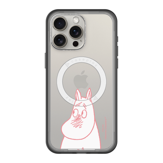 スリムプロテクションプレミアムケース with MagSafe［ MOOMIN - Blushing face ］