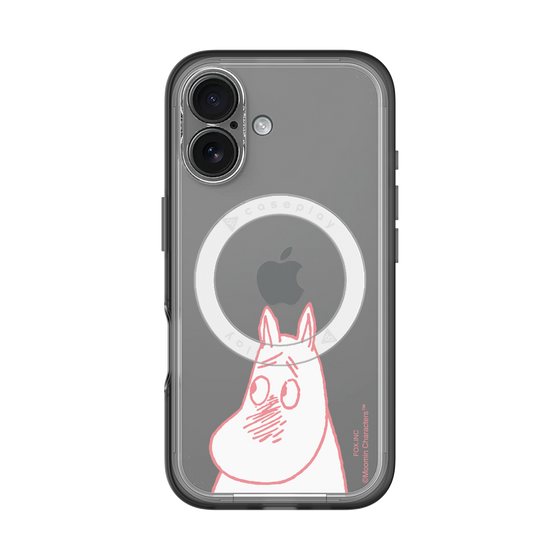 スリムプロテクションプレミアムケース with MagSafe［ MOOMIN - Blushing face ］