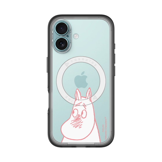 スリムプロテクションプレミアムケース with MagSafe［ MOOMIN - Blushing face ］
