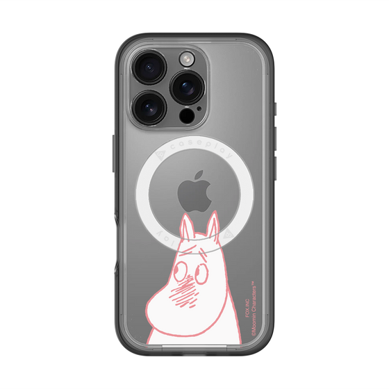 スリムプロテクションプレミアムケース with MagSafe［ MOOMIN - Blushing face ］