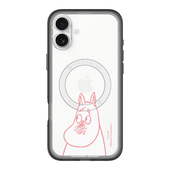 スリムプロテクションプレミアムケース with MagSafe［ MOOMIN - Blushing face ］