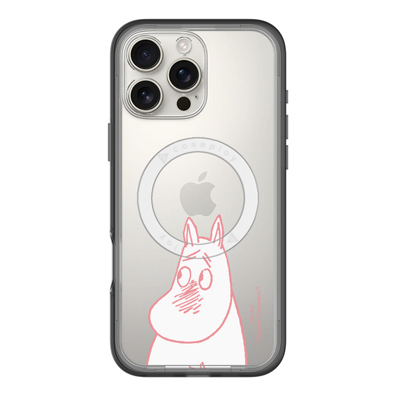 スリムプロテクションプレミアムケース with MagSafe［ MOOMIN - Blushing face ］